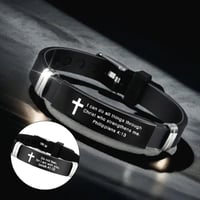 Inspirational Quote Bible Verse Cross Bracelets
