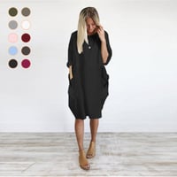 Lässiges O-Outline-Kleid für Damen