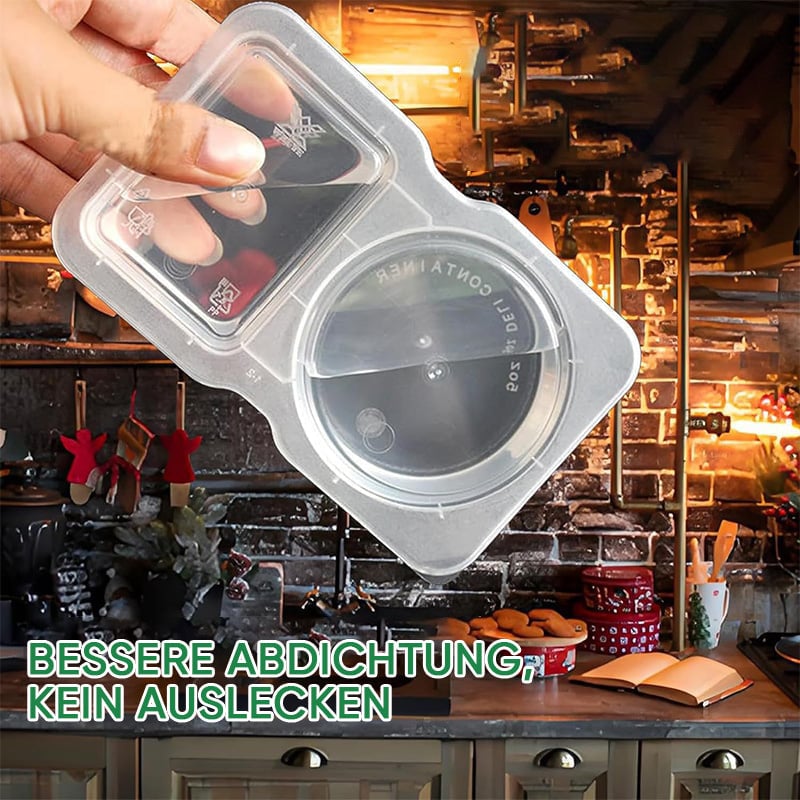 Snackbehälter mit Doppelfach und Deckel