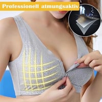 Atmungsaktiver Seiden-BH mit vorne Reißverschluss
