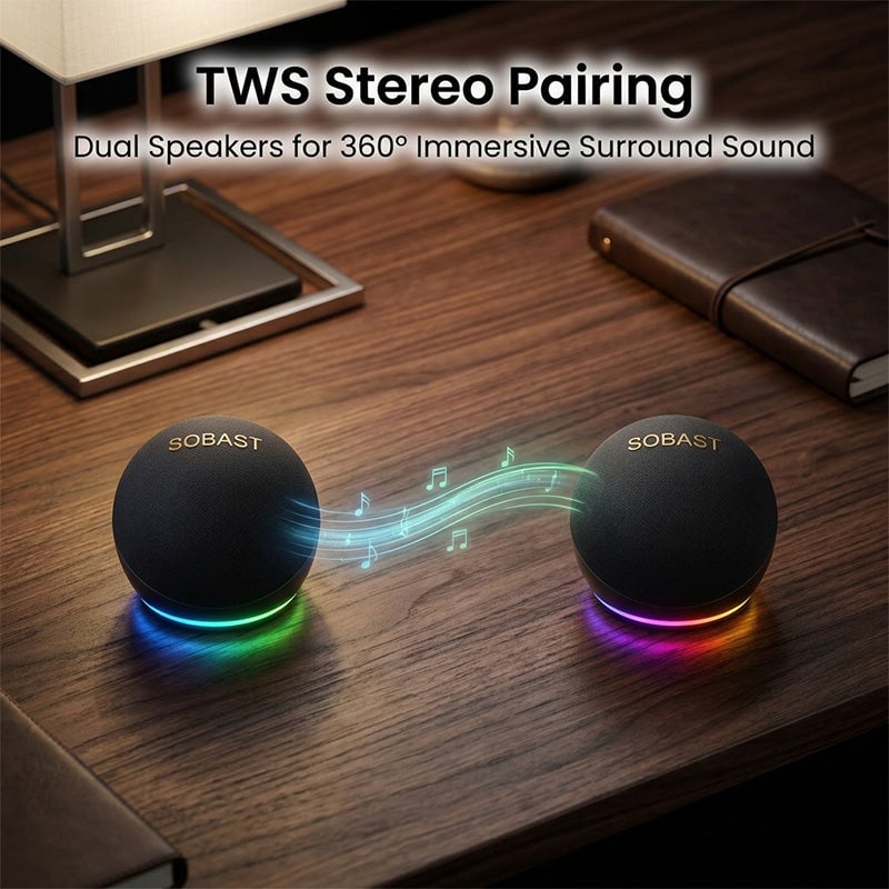 Magnetic RGB Portable Bluetooth Speaker