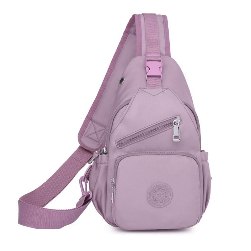 Damen-Schultertasche aus Segeltuch mit mehreren Taschen