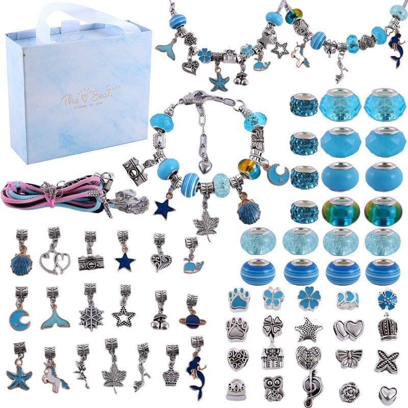 Set zum Basteln von Bettelarmbändern für Mädchen