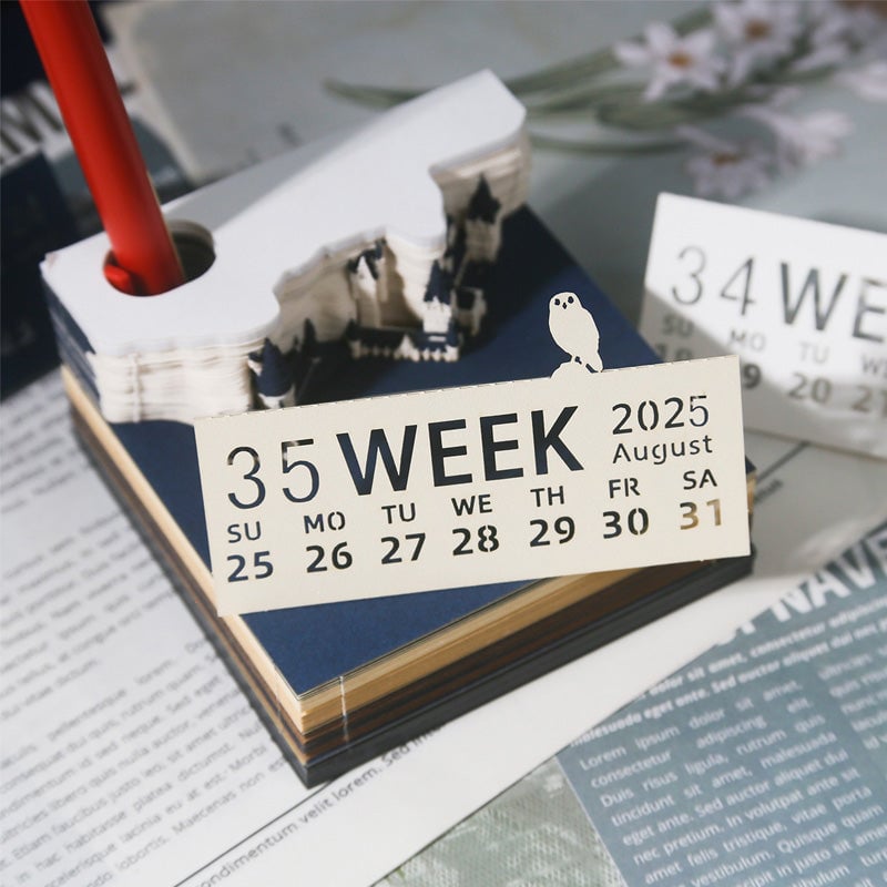 3D-notatblokk Magisk Slott med Lys