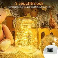 Warmweiße 2M Sternenlichterkette