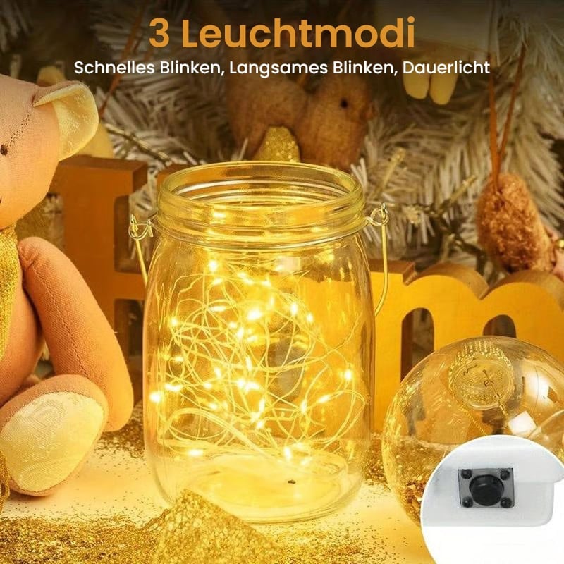 Warmweiße 2M Sternenlichterkette