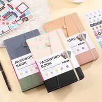 A5 Color-Block Password Notebook