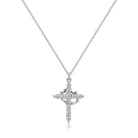 Crown & Cross Pendant Choker Necklace
