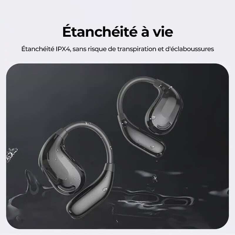 Casque audio Bluetooth 5.4 Hi-Fi Sports avec réduction de bruit