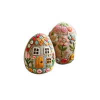Patchwork Felt Egg House DIY Kit