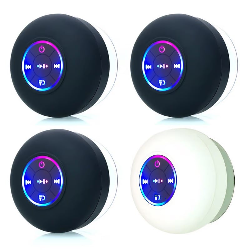 Mini Bluetooth Shower Speaker With Led Light