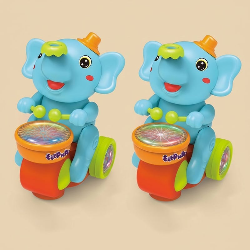 Interactive LED Elephant Toy for Toddlers & Kids with Realistic Sounds