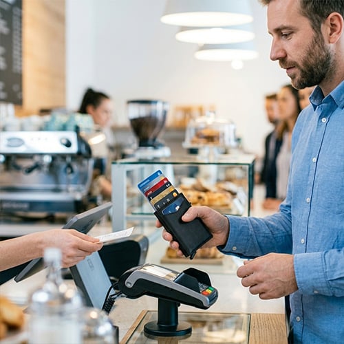 Pop-Up RFID Blocking Wallet quick card access