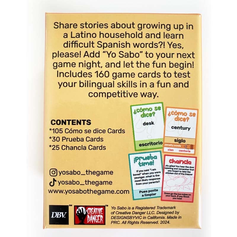 Family Friendly Bilingual Card Game