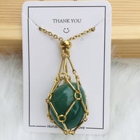 Kristallstenhållarhalsband