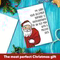 Cartoon Santa Claus Birthday Card
