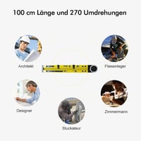 4-in-1-Kompass-Winkelmesser aus Aluminiumlegierung