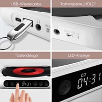 Tragbarer Bluetooth-fähiger CD-Player