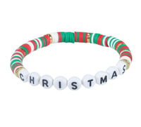 Christmas clay beaded bracelet