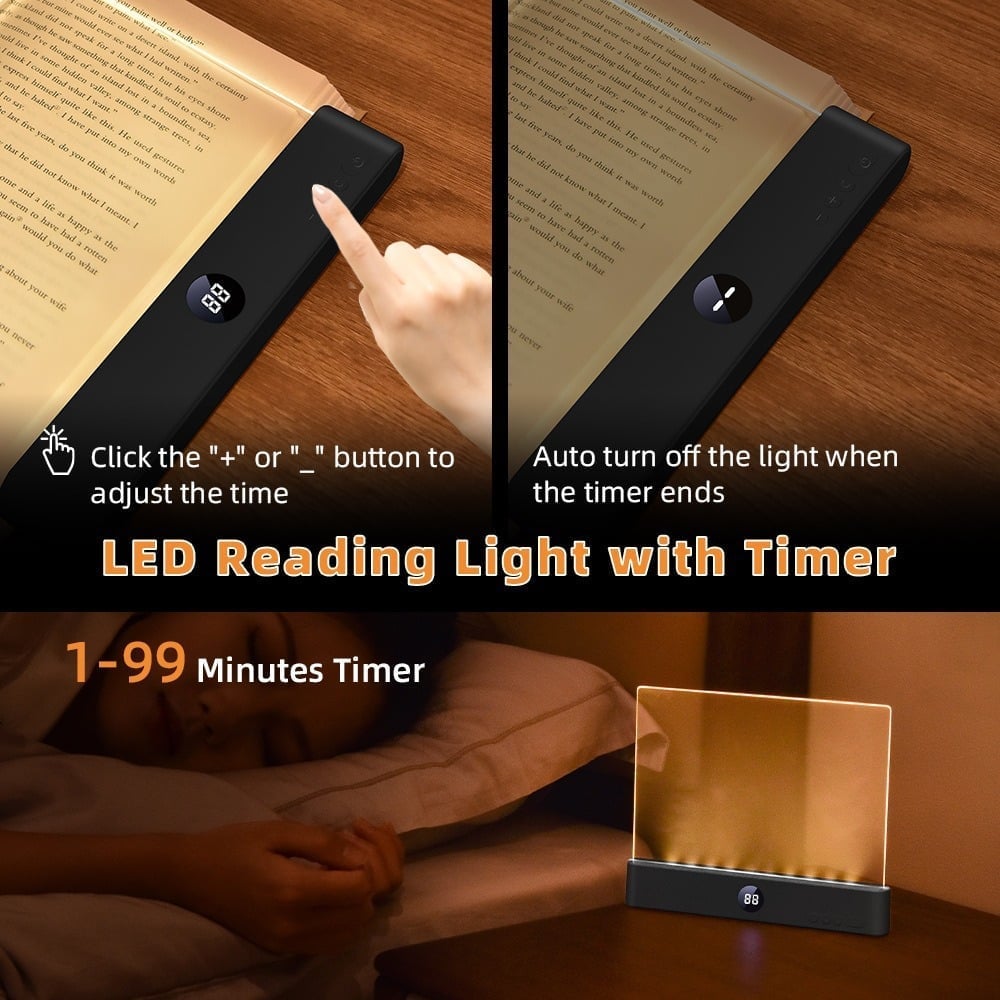 Smart Dimmable Reading Lamp – Adjustable Timer & Eye-Care Desk Light for Study or Bedside