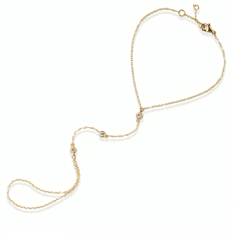 Diamond Connecting Fingers Bracelet