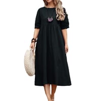 Loose Cotton Linen Dress