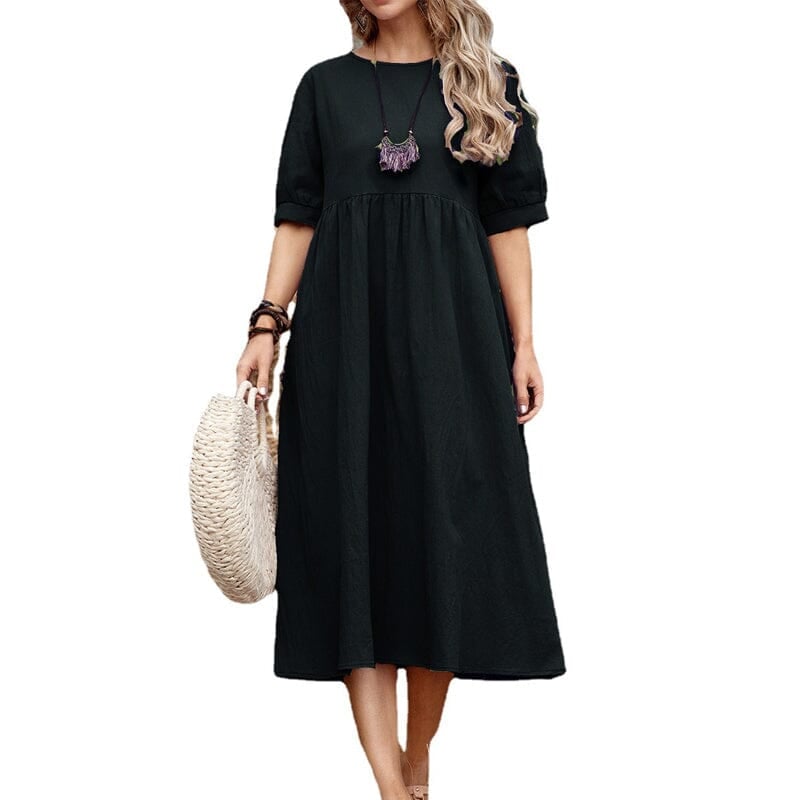 Loose Cotton Linen Dress
