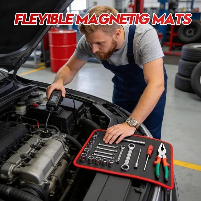 Flexible Magnetic Tool Mat & Tray Holder