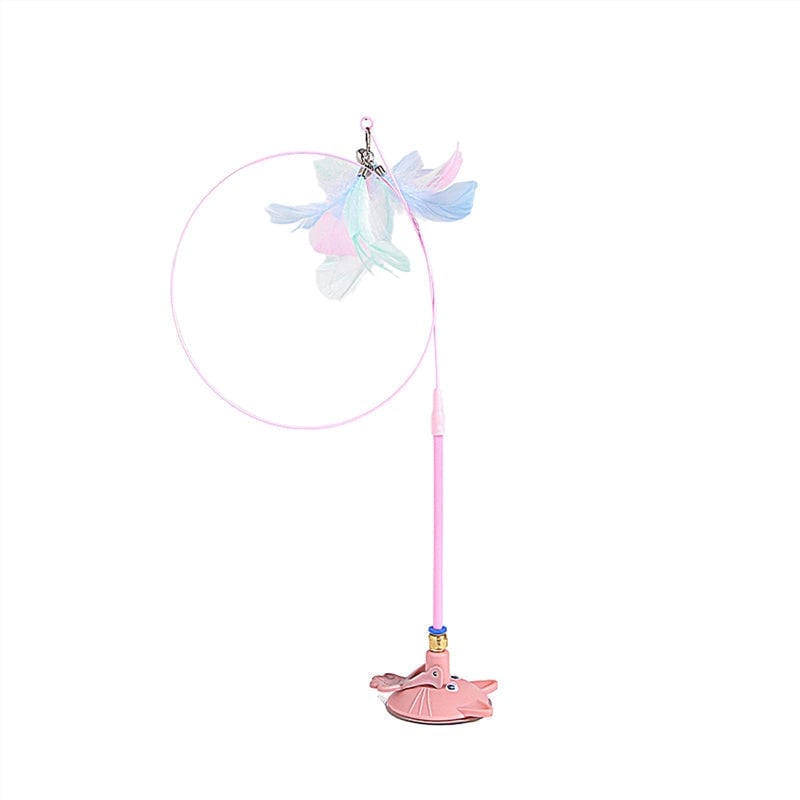 Funny Cat Stick Toy with Detachable Teaser Wand And Sucker Base