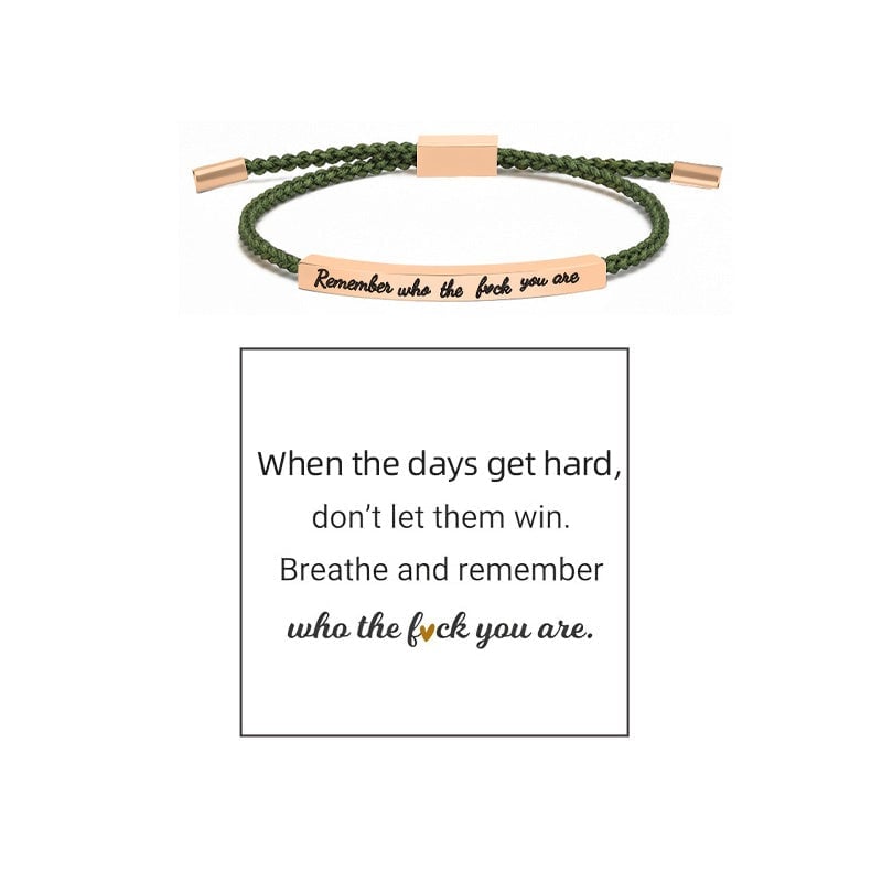 Geflochtenes, verstellbares Inspire-Armband