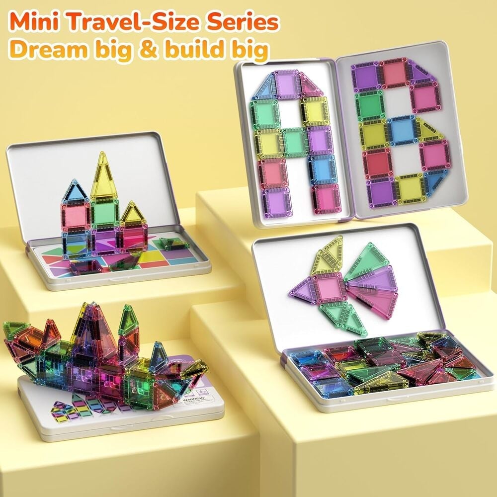 Sakerplus Magnetic Tiles Building Blocks Set