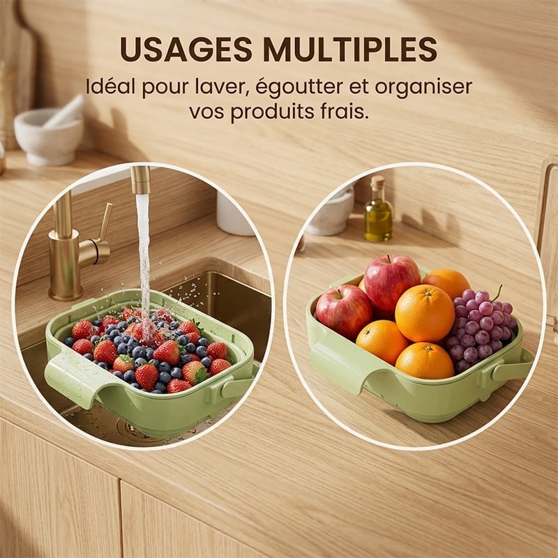Égouttoir d'évier pliable pour cuisine