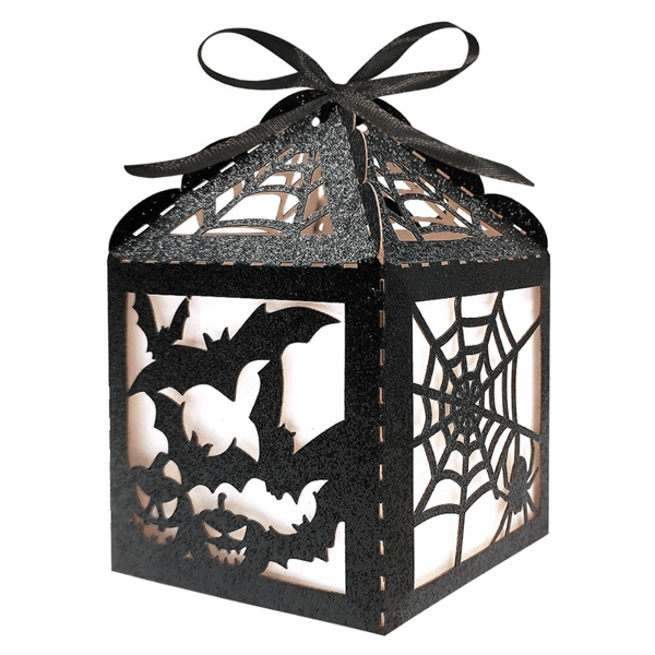 Halloween-Themed Glitter Decorative Candy Box