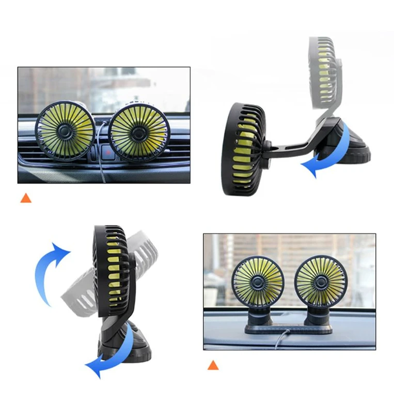 Adjustable car fan - enjoy double air conditioning