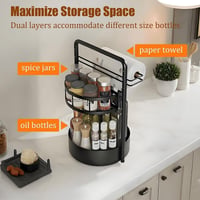 Paper Towel & Seasoning Storage Rack