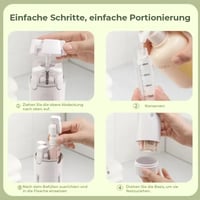 4-in-1 auslaufsicheres, drehbares Reisedispenser-Set