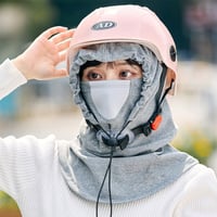 Huvtröja med ansiktsmask och nackvärmare för cykling