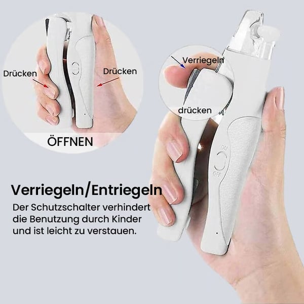 Haustier-Nagelknipser mit LED-Licht