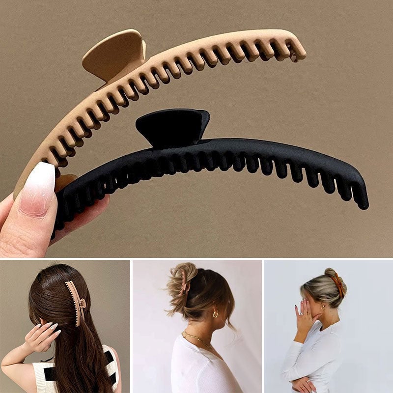 Elegant Frosted Gripper Hair Clips for Women