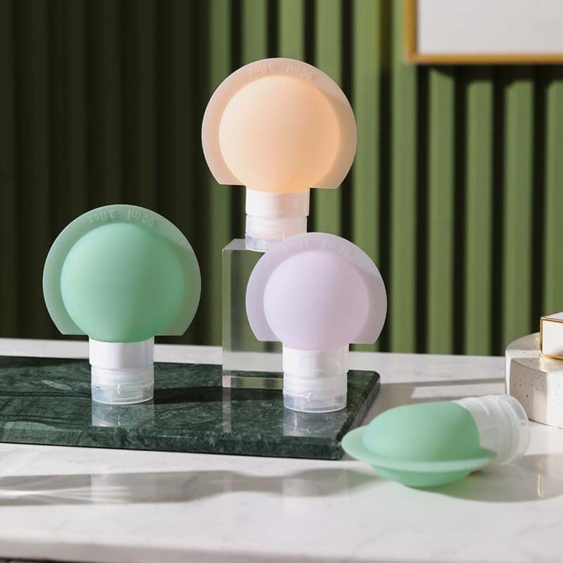 Bottiglia da viaggio portatile in silicone di grande diametro