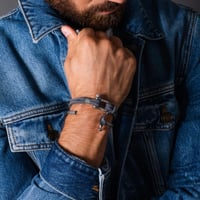 U-vormige gesp nylon gevlochten armband
