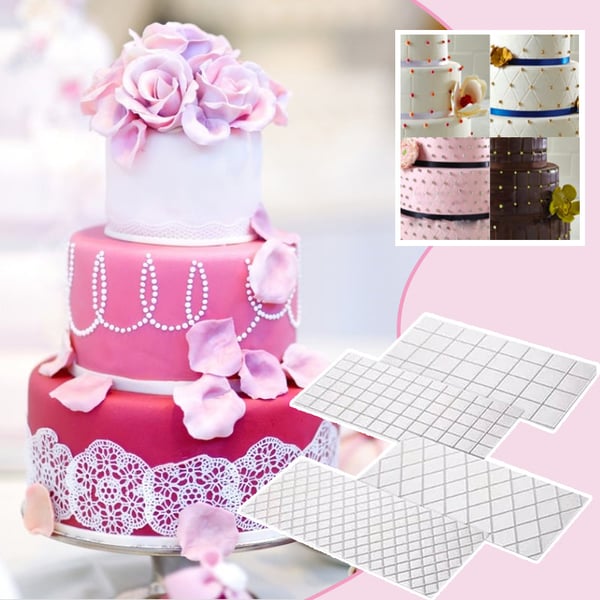 Fondant Texture Lattice Impression Mat Set