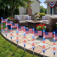 Outdoor Independence Day Decorative Light Post