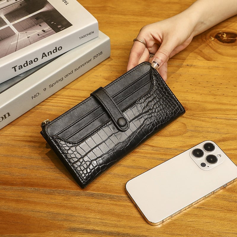 Vintage Long Wallet with Oil Finish