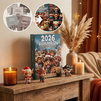 2026 Highland Cow 24-Day Advent Calendar Blind Box Set