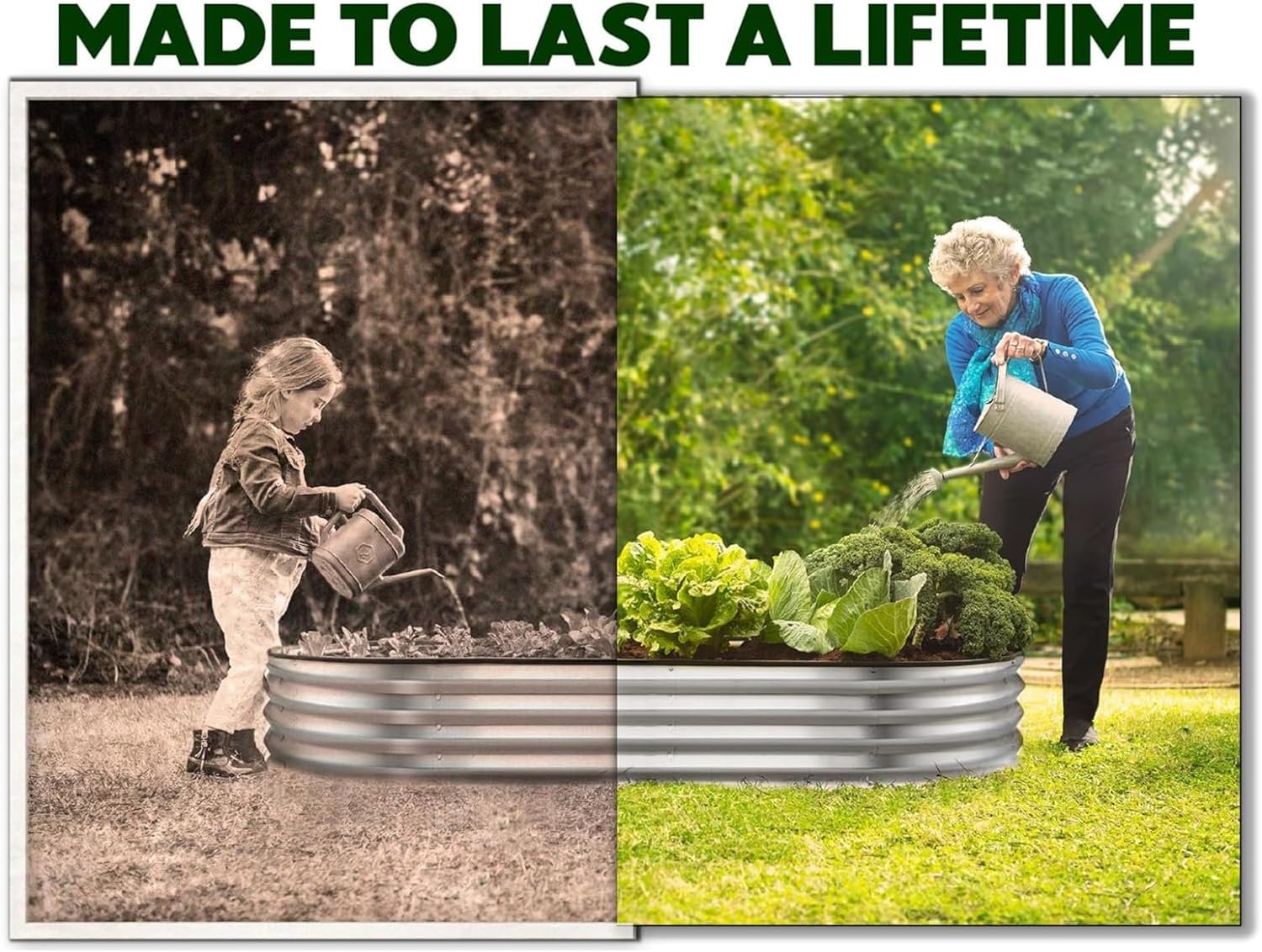 Sakerplus Galvanized Raised Garden Beds