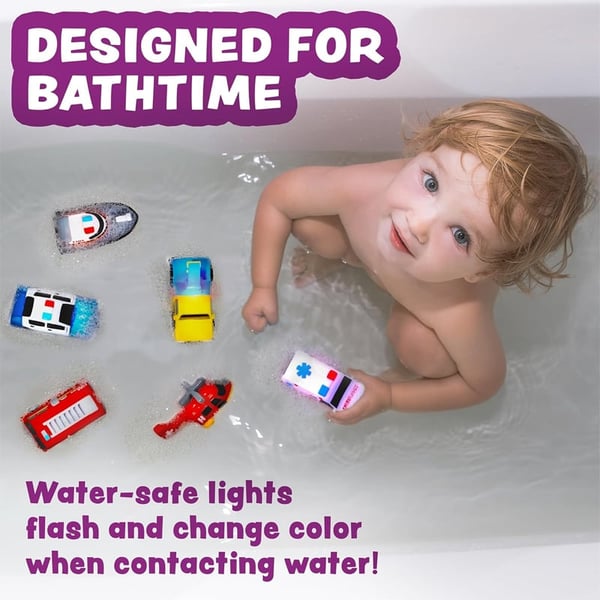 Light-up car bath toy