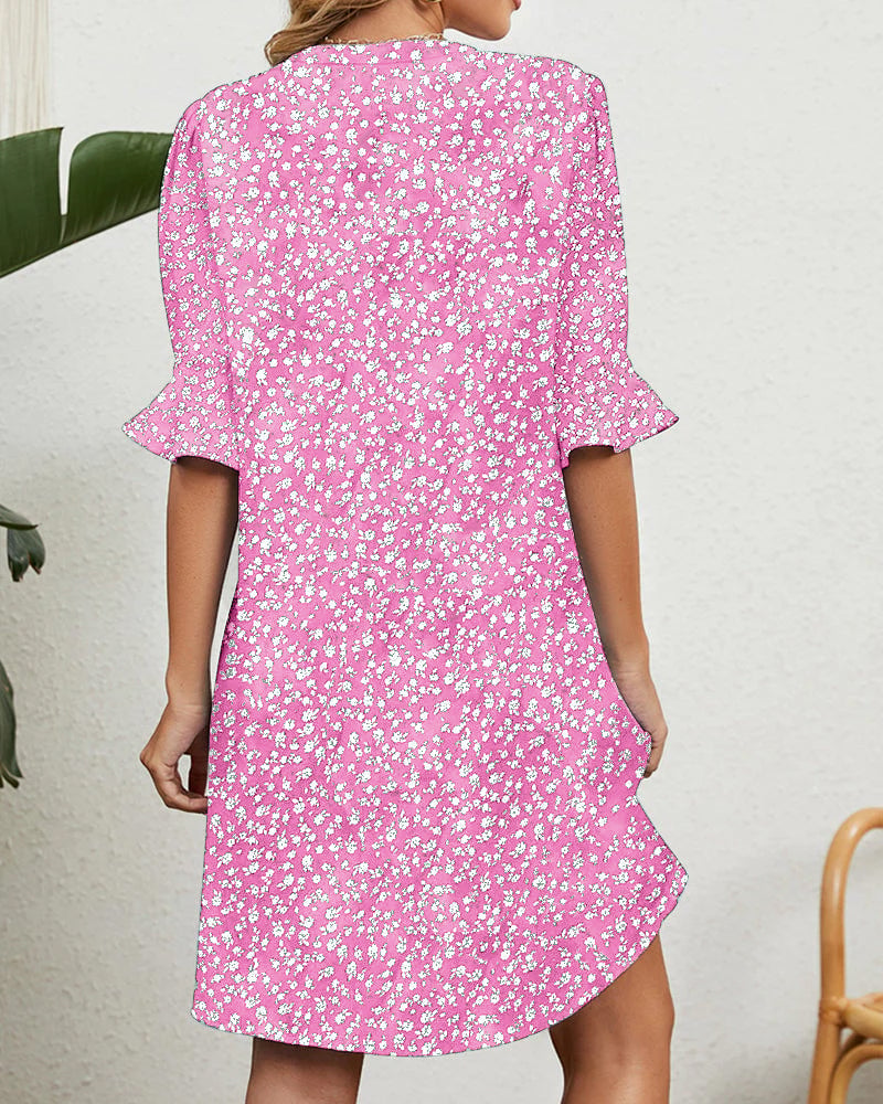 Groene bloemenjurk voor dames