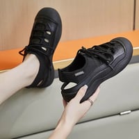 Chaussures Blanches Creuses à Semelle épaisse D'été