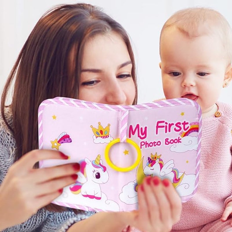 Min första babyfotobok med säker spegel